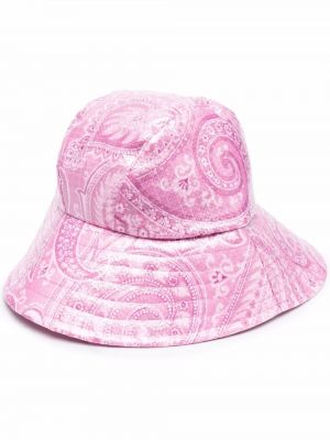 Cappello con stampa paisley Etro rosa
