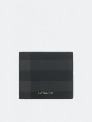 Клетчатый кошелек Burberry серый