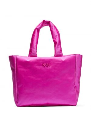 Satin shopper handtasche N°21 pink