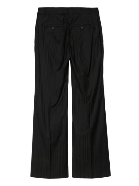 Žakárové vlněné kalhoty Paul Smith černé