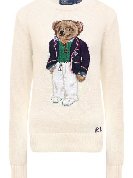 Хлопковый свитер Polo Ralph Lauren белый
