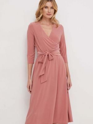 Мини рокля Lauren Ralph Lauren розово
