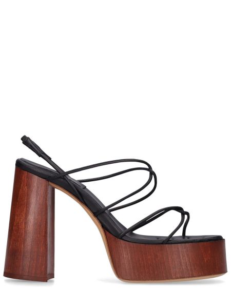 Kožené sandále Gia Borghini fialová