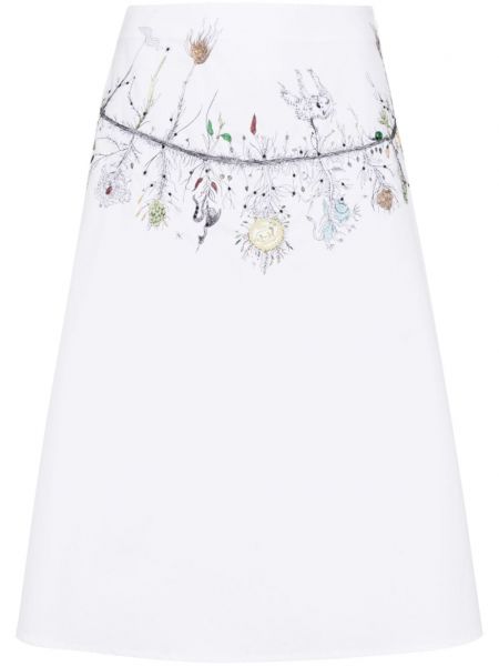 Βαμβακερή φούστα Fabiana Filippi λευκό