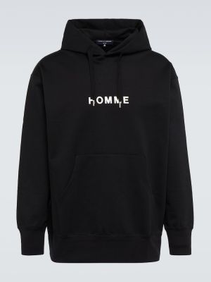 Pamučna hoodie s kapuljačom Comme Des Garã§ons Homme crna