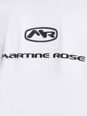 Koszulka bawełniana z dżerseju oversize Martine Rose biała