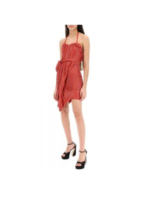 Mini vestido drapeado Vivienne Westwood rojo