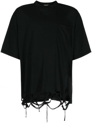 Bavlnené roztrhané tričko Undercover čierna