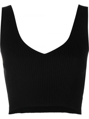 Ermeløs crop top P.a.r.o.s.h. svart