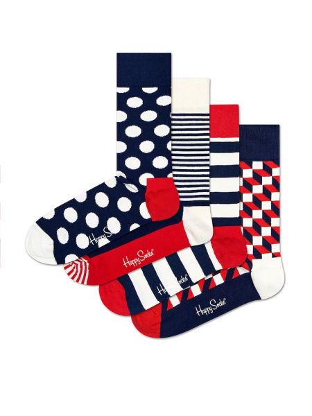 Носки с принтом Happy Socks красные