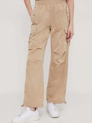 Pantaloni cu talie înaltă Sisley bej