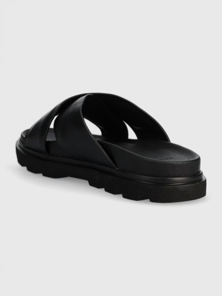 Kožené pantofle Ugg černé