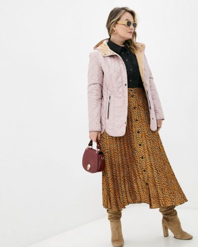 Утепленная демисезонная куртка Notte Bianca розовая