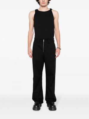Bavlněné kalhoty na zip relaxed fit Ambush černé