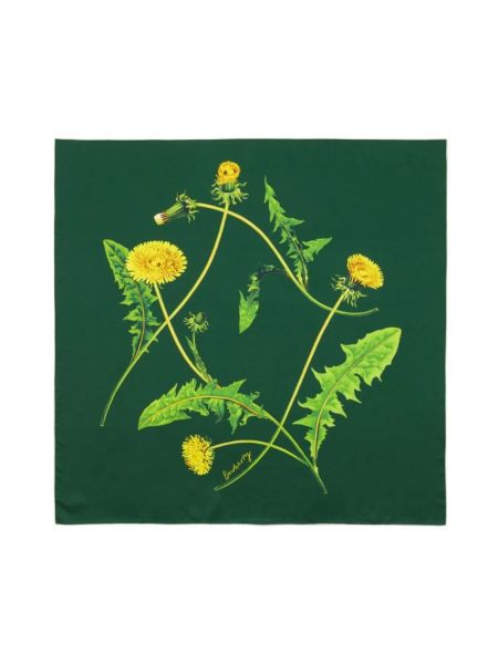 Bufanda de seda con estampado Burberry verde