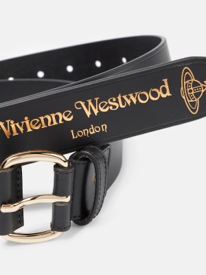 Cintura di pelle con fibbia Vivienne Westwood nero