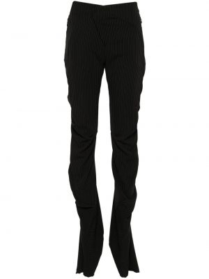 Drapované pruhované kalhoty Ottolinger černé