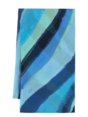 Schal mit print aus modal Faliero Sarti blau