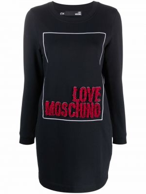 Vestido de tela jersey Love Moschino negro