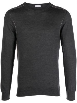 Pull col rond Caruso gris
