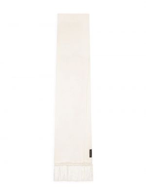 Šilkinis šalikas su kutais Dolce & Gabbana balta