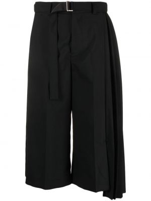 Plisirane kratke hlače Sacai črna