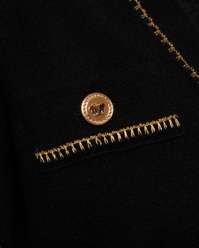 Kasmír kardigán Versace fekete