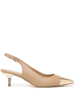 Slingback stropper pumper Michael Kors brun