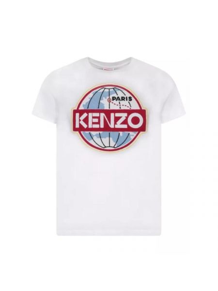 Белая хлопковая футболка Kenzo