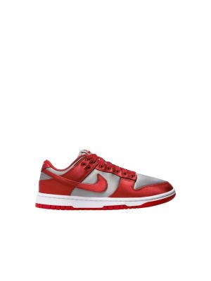 Satynowe sneakersy Nike Dunk czerwone