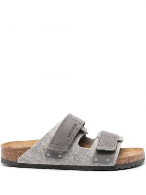 Kožené sandále Birkenstock sivá