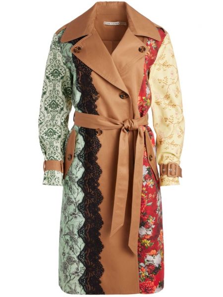 Bomuld trenchcoat Alice + Olivia brun