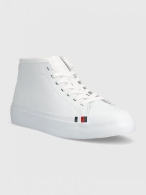 Sneakersy skórzane Tommy Hilfiger białe