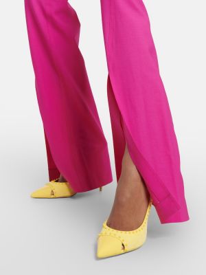 Велурени полуотворени обувки Christian Louboutin жълто