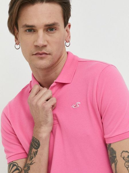 Тениска с дълъг ръкав Hollister Co. розово