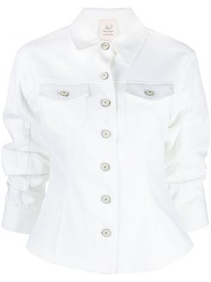 Bavlněné košile slim fit s dlouhými rukávy Cinq A Sept - bílá