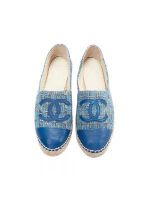 Alpargatas de cuero Chanel Vintage azul