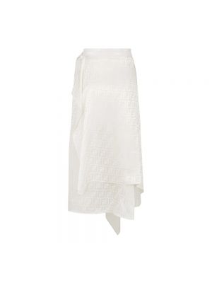 Spódnica midi Fendi biała