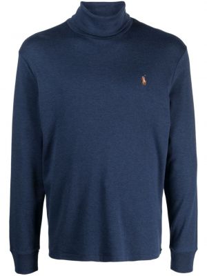 Haftowany sweter Polo Ralph Lauren niebieski