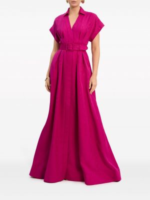 Večerní šaty s výstřihem do v Rebecca Vallance růžové