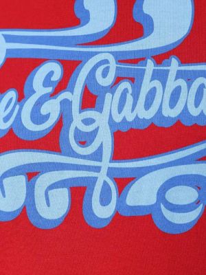 Хлопковая футболка Dolce&gabbana красная
