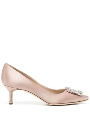 Krystaller spenne pumps Manolo Blahnik rosa