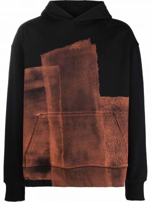 Bluza z kapturem bawełniana z nadrukiem w abstrakcyjne wzory A-cold-wall*