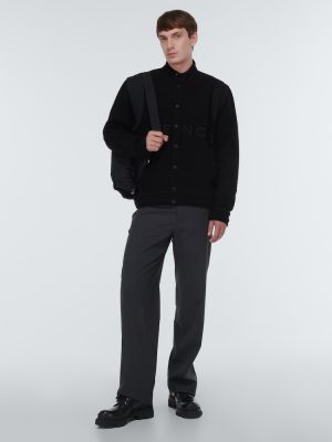 Vunena jakna s vezom Givenchy crna