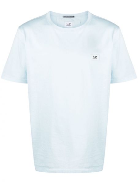 T-shirt di cotone C.p. Company azzurro