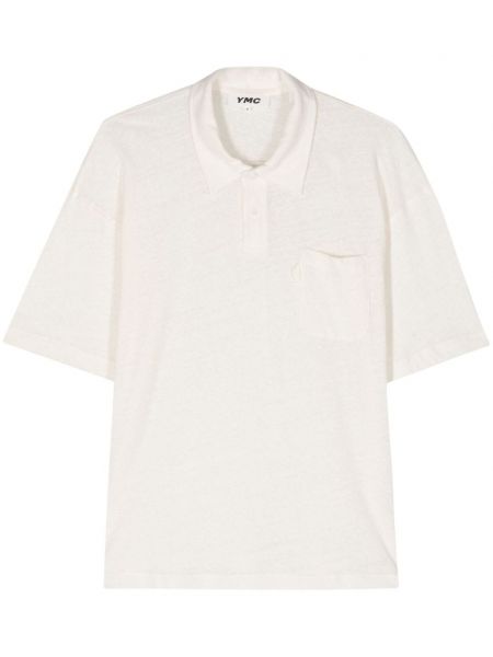 Ленена поло тениска Ymc бяло