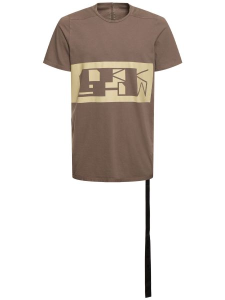 T-shirt di cotone con stampa Rick Owens Drkshdw