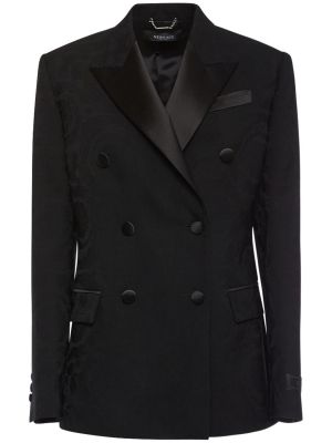 Vunena jakna Versace crna