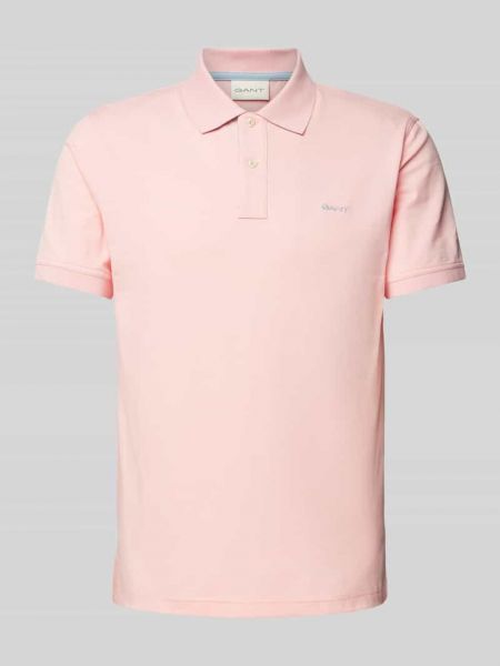 Koszulka bawełniana Gant różowa