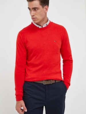 Sweter z kaszmiru Tommy Hilfiger czerwony